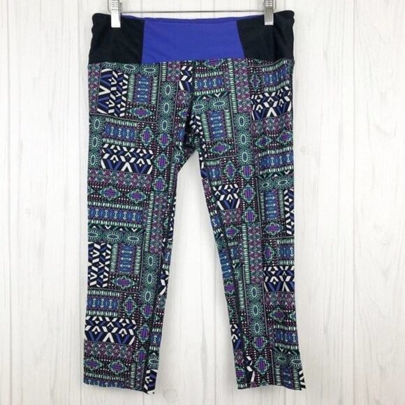 PRANA Geometric Print Crop Leggings M  - Picture 1 of 5